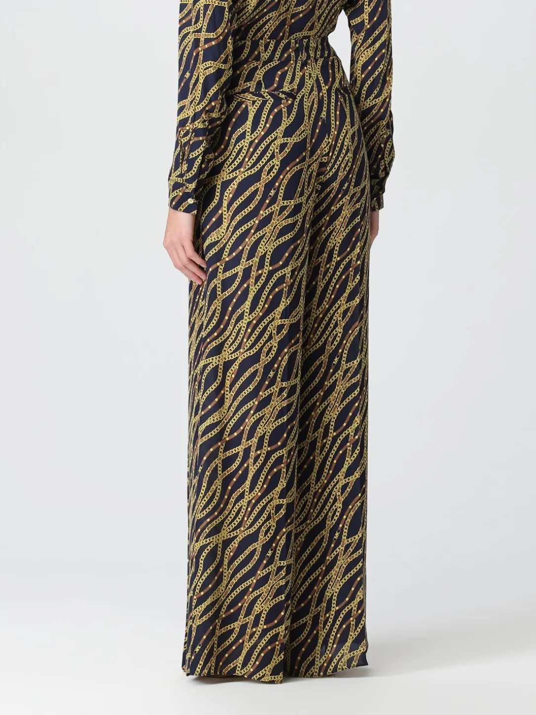 Pantalone Michael Kors in georgette di misto seta e viscosa