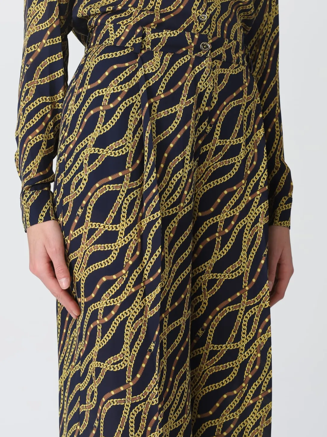 Pantalone Michael Kors in georgette di misto seta e viscosa