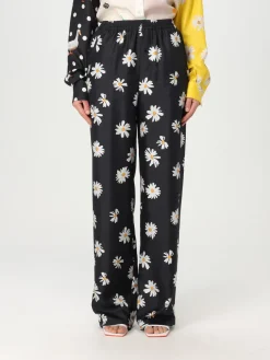 Pantalone Moschino Couture in seta con stampa floreale