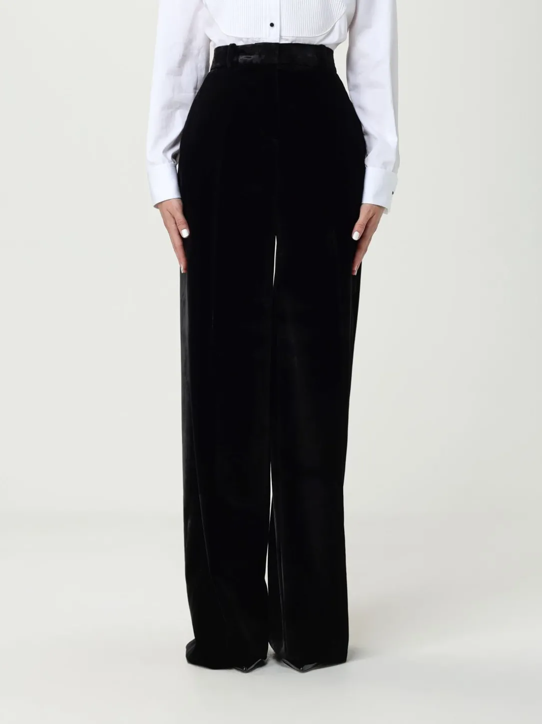 Pantalone Palazzo in velluto di seta Ermanno Scervino