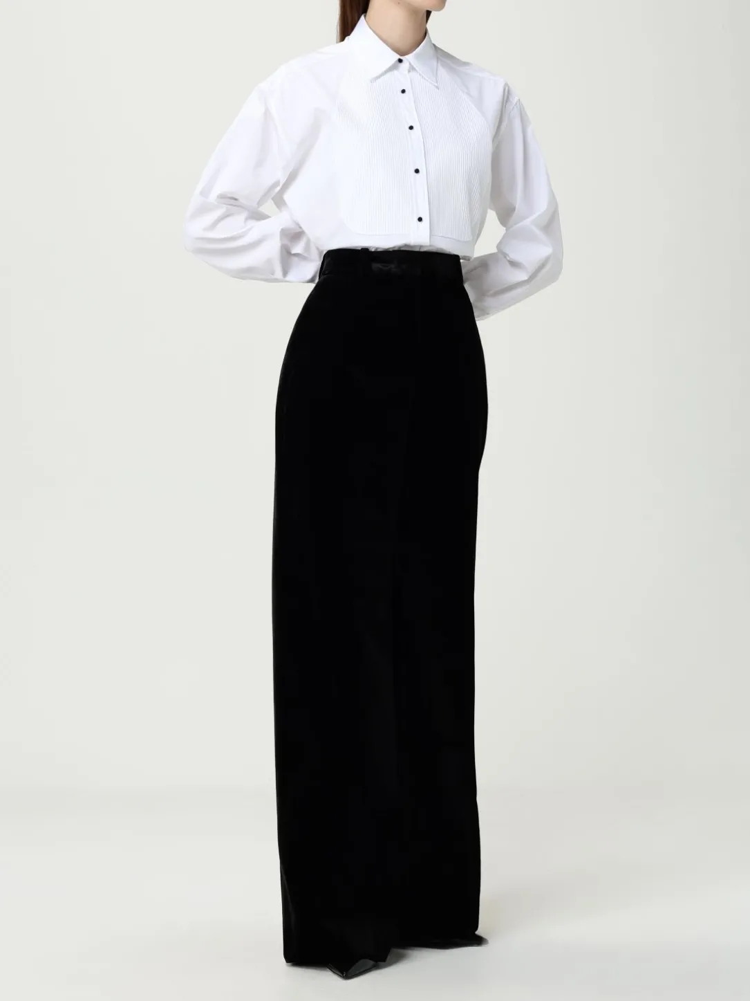 Pantalone Palazzo in velluto di seta Ermanno Scervino