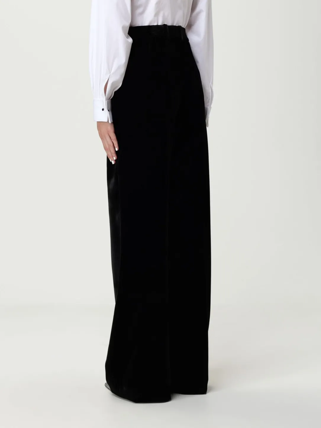 Pantalone Palazzo in velluto di seta Ermanno Scervino