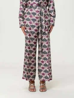 Pantalone palazzo Max Mara in seta stampata
