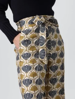 Pantalone palazzo Max Mara in seta stampata