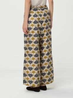 Pantalone 'S Max Mara in seta con stampa