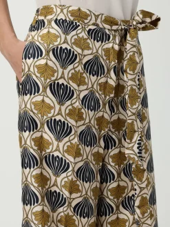Pantalone 'S Max Mara in seta con stampa