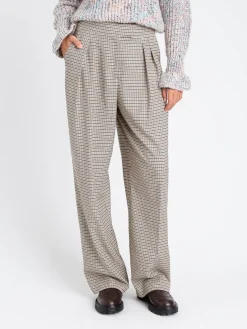 Pantalone Twinset Actitude in misto viscosa check