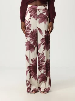 Pantalone Twinset in viscosa con stampa floreale