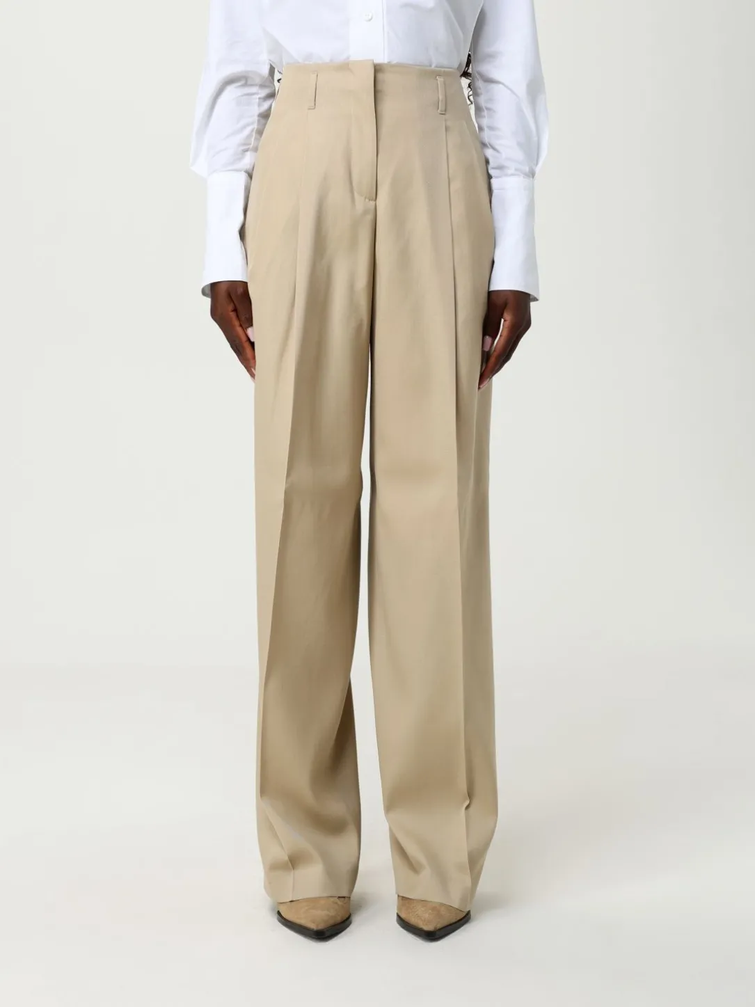 Pantalone wide leg Golden Goose in lana vergine