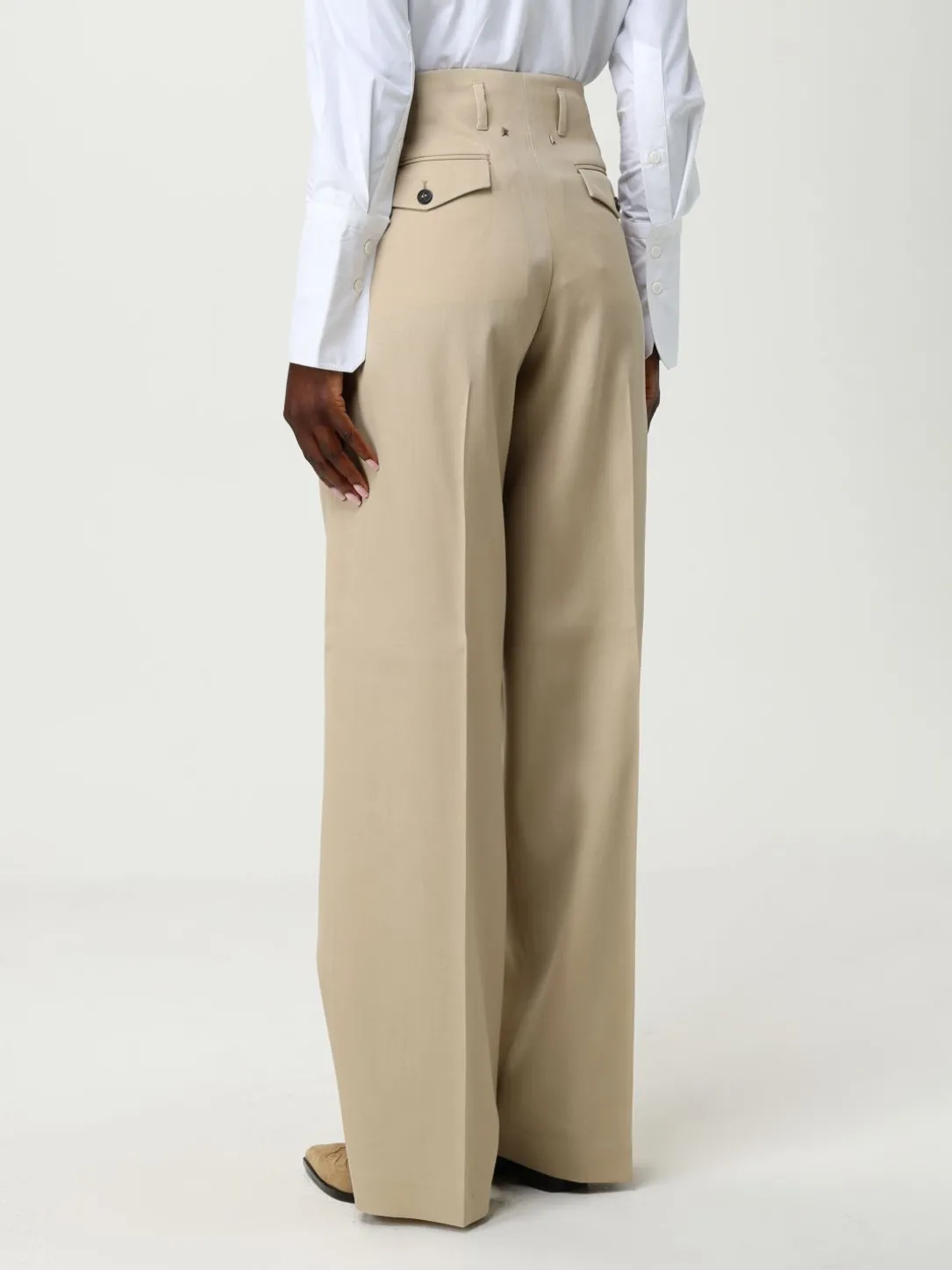 Pantalone wide leg Golden Goose in lana vergine