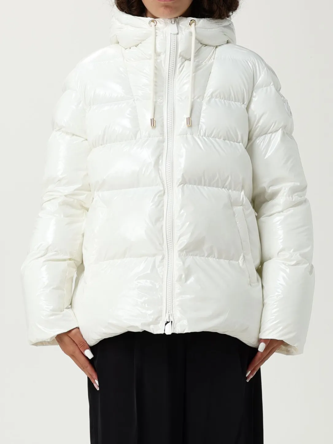 Piumino con cappuccio Pinko in nylon trapuntato