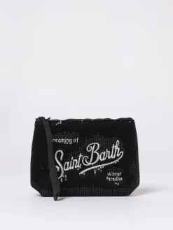 Pochette Aline Mc2 Sant Barth in neoprene con paillettes ricamate