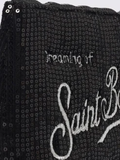 Pochette Aline Mc2 Sant Barth in neoprene con paillettes ricamate