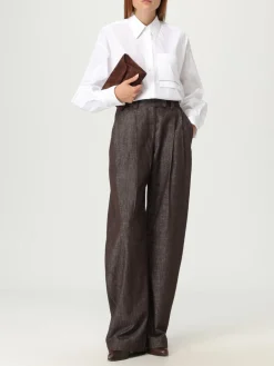 Pochette BC Duo Brunello Cucinelli in camoscio con tracolla monile