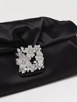 Pochette Efflorescence in raso Roger Vivier