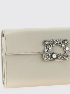 Pochette Efflorescence in raso Roger Vivier