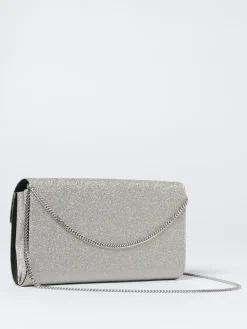Pochette Efflorescence Roger Vivier in glitter con fibbia gioiello