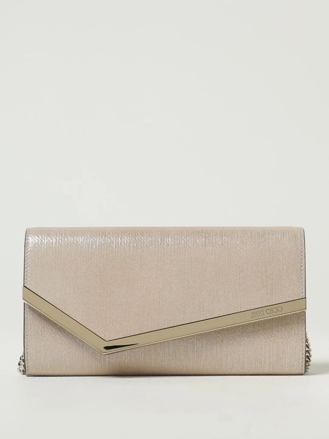 Pochette Emmie Jimmy Choo in pelle laminata