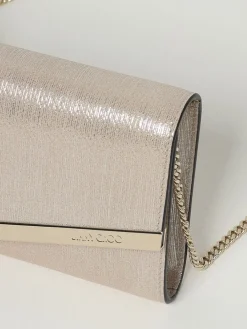 Pochette Emmie Jimmy Choo in pelle laminata