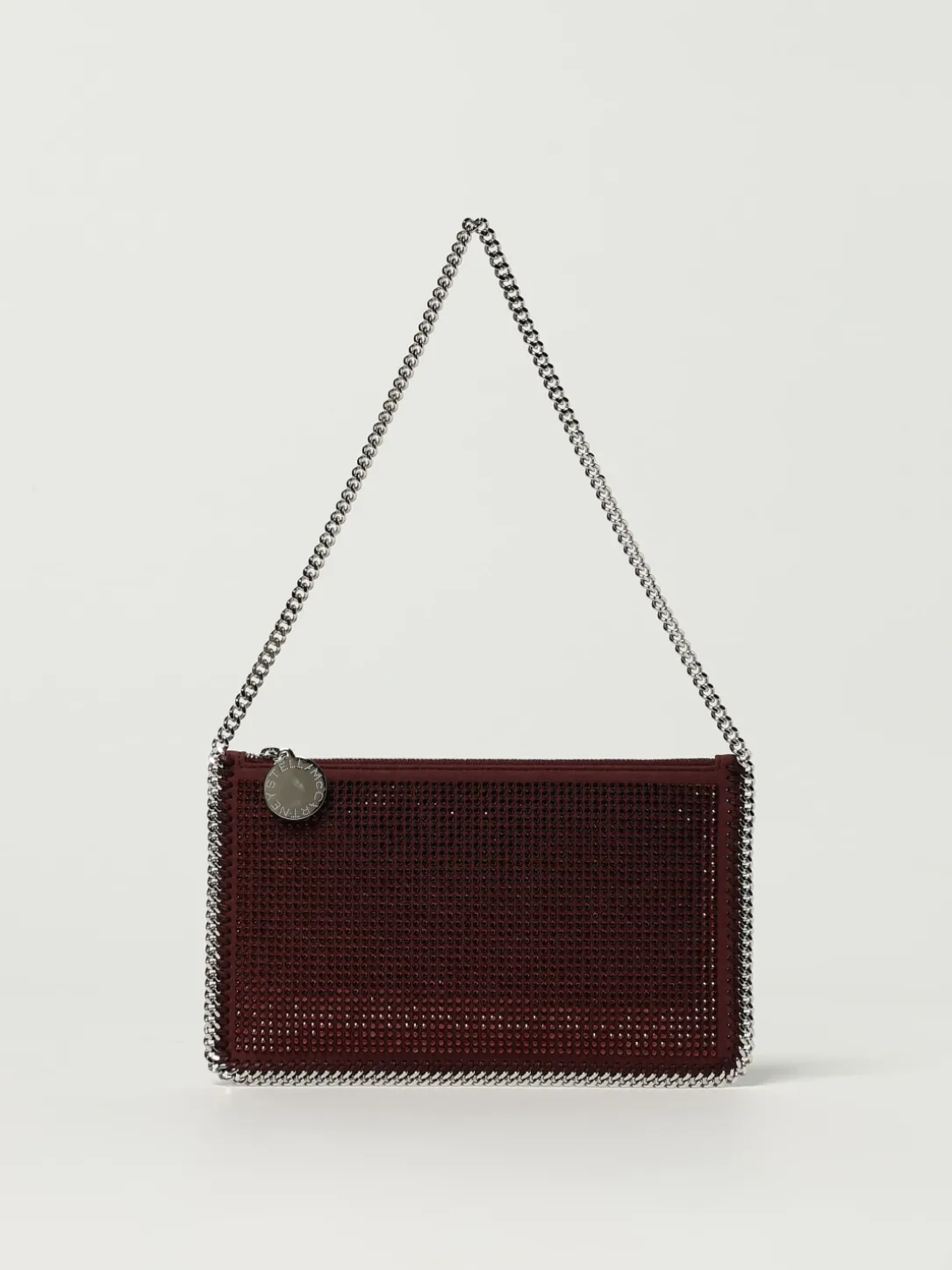 Pochette Falabella Stella McCartney in camoscio sintetico con strass