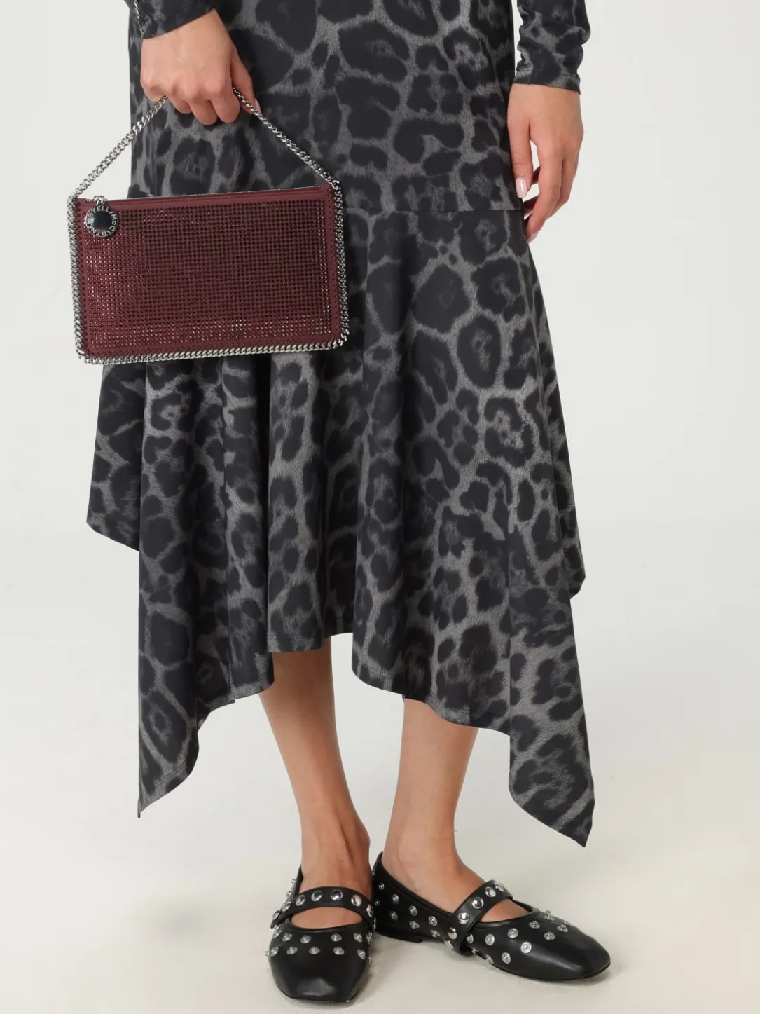 Pochette Falabella Stella McCartney in camoscio sintetico con strass