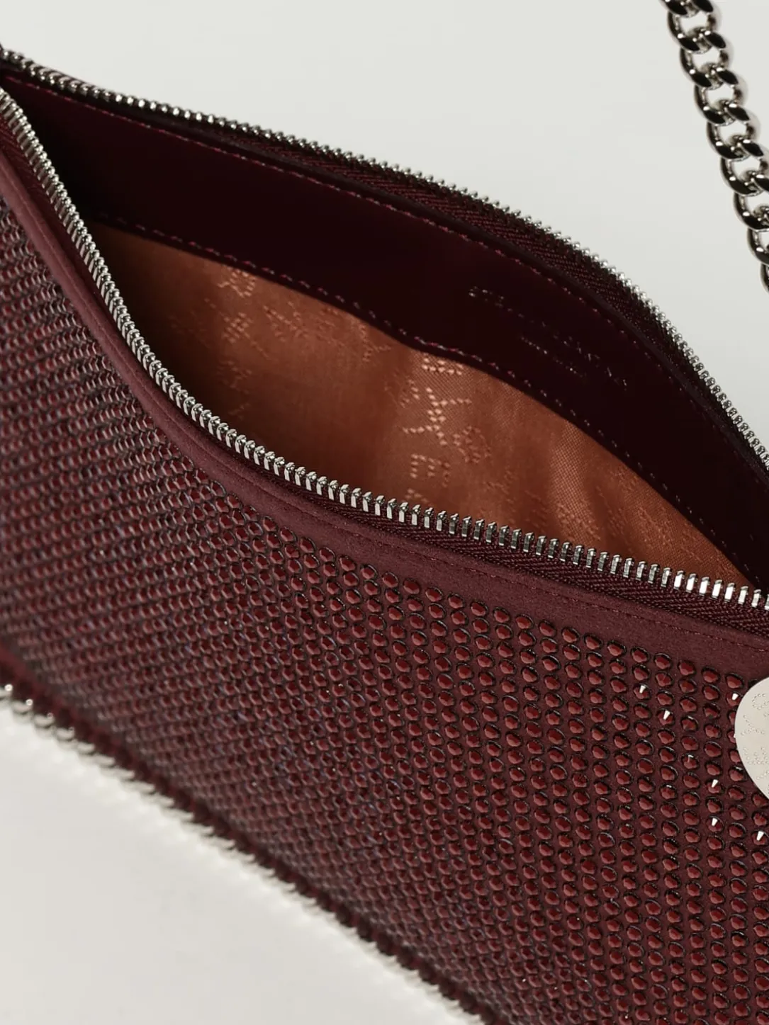 Pochette Falabella Stella McCartney in camoscio sintetico con strass