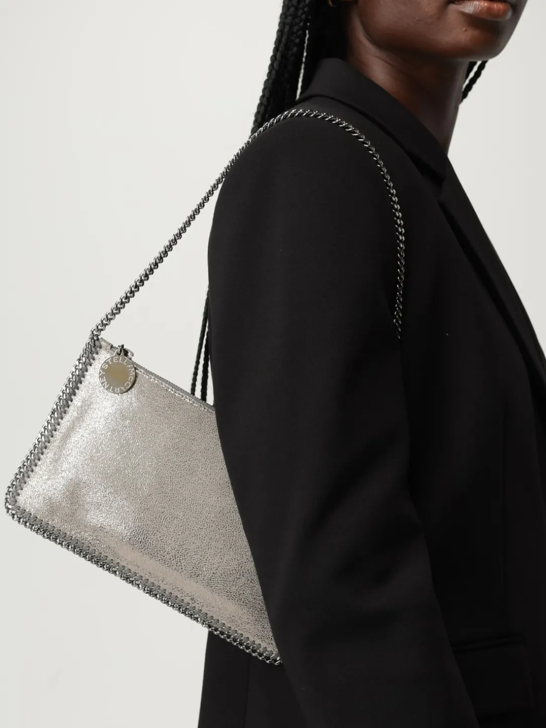 Pochette Falabella Stella McCartney in camoscio sintetico cracklè