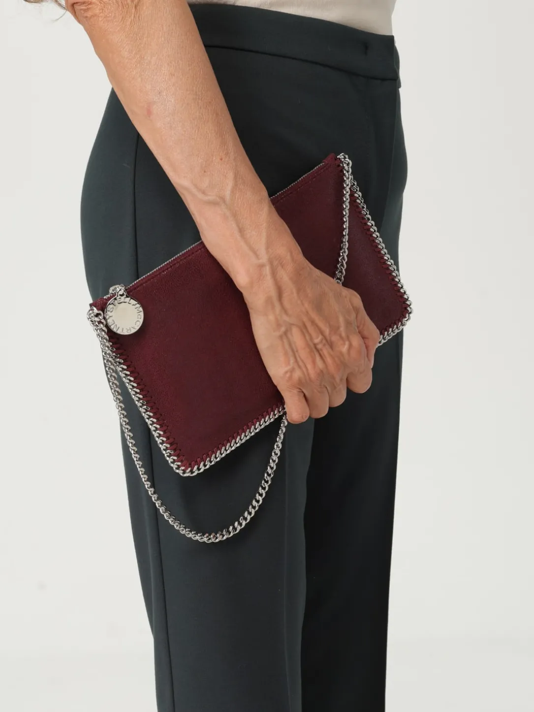 Pochette Falabella Stella McCartney in camoscio sintetico cracklè