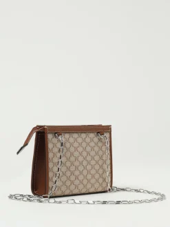 Pochette in tela di cotone e pelle Max Mara