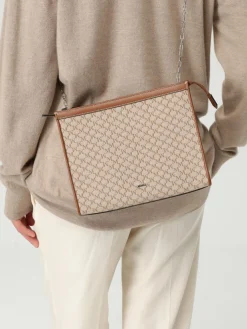 Pochette in tela di cotone e pelle Max Mara