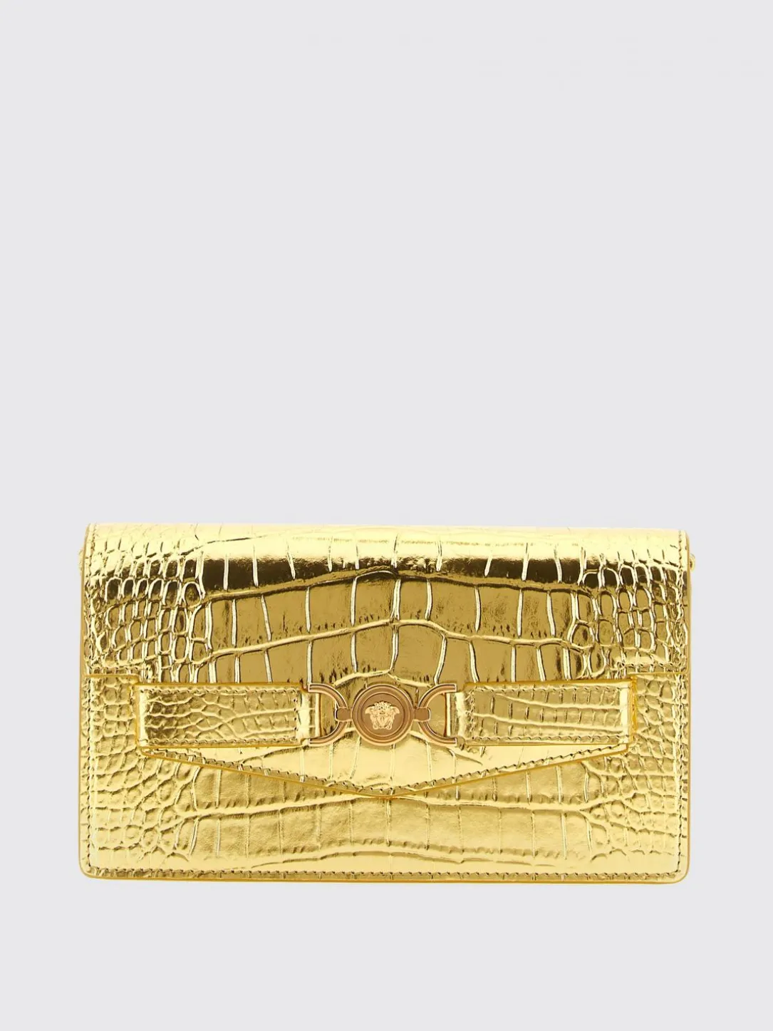 Pochette Medusa 95 Wallet On Chain In Gold Versace
