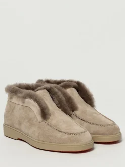 Polacchino Santoni in camoscio e shearling