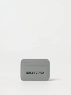 Portacarte di credito Cash Balenciaga in pelle saffiano