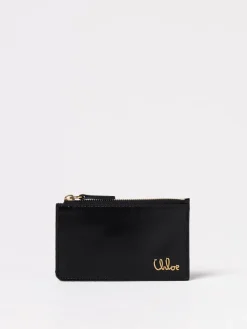 Portacarte di credito Chloè in pelle lucida