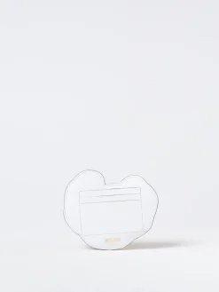 Portacarte di credito Croissant Moschino Couture in pelle