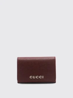 Portacarte di credito Gucci in pelle goffrata