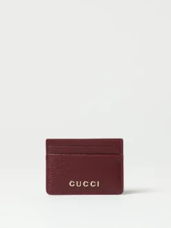 Portacarte di credito Gucci in pelle goffrata