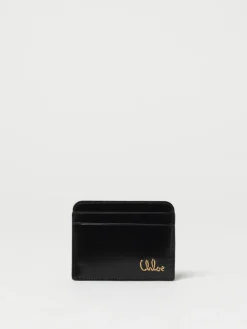 Portacarte di credito Iconic Chloè in pelle lucida
