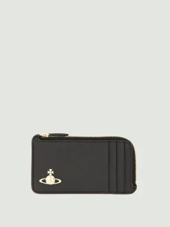 Portacarte di credito Orb Vivienne Westwood in pelle sintetica a grana