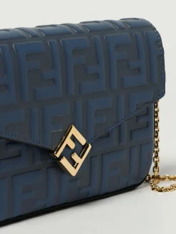 Portafoglio FF Diamonds Fendi in pelle goffrata