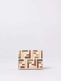 Portafoglio FF Fendi in cotone spalmato