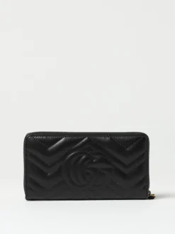 Portafoglio GG Marmont Gucci pelle chevron matelassè