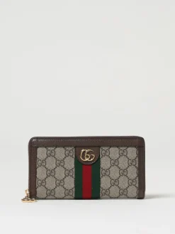 Portafoglio Ophidia Gucci in tessuto GG Supreme e pelle