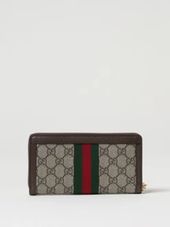Portafoglio Ophidia Gucci in tessuto GG Supreme e pelle