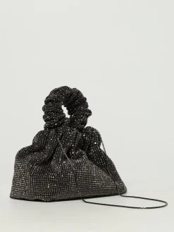 Pouch Angel Aura Twenty Fourhaitch in raso con strass all over