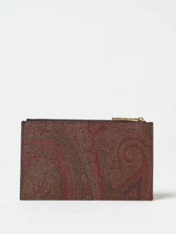 Pouch Pegaso Paisley Etro in cotone spalmato