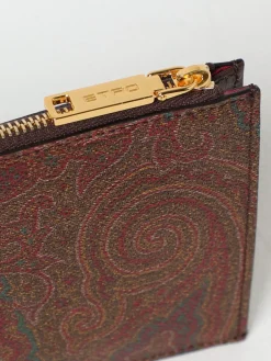 Pouch Pegaso Paisley Etro in cotone spalmato
