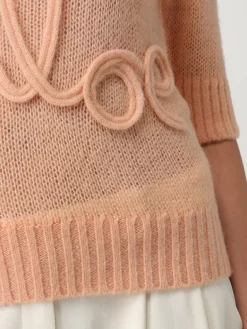 Pullover di lana di Alpaca e seta con logo Chloé