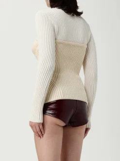 Pullover Jean Paul Gaultier in lana Merino a coste