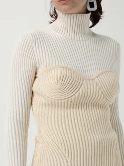 Pullover Jean Paul Gaultier in lana Merino a coste